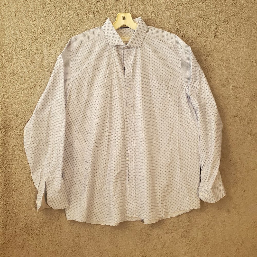 Stylish Blue Polo Long Sleeve XXL Men's Casual